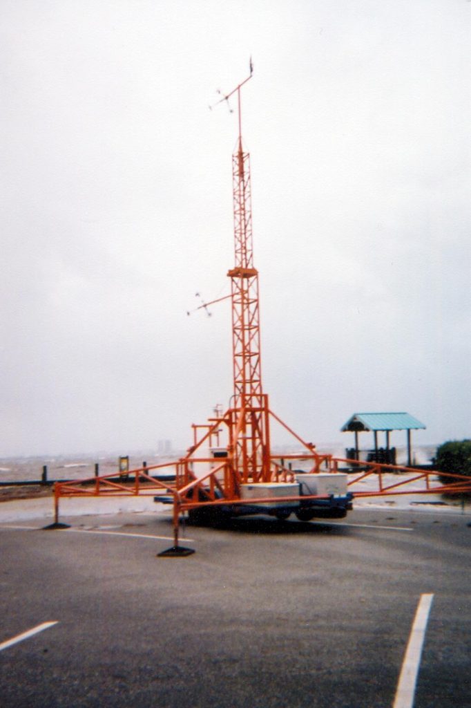 Tower 2 in a parking lot facing the ocean