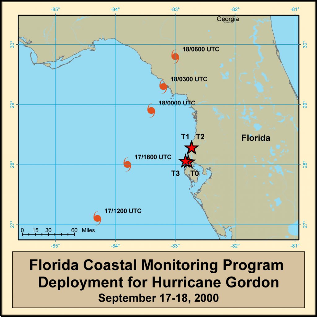 Deployment map of towers for Gordon