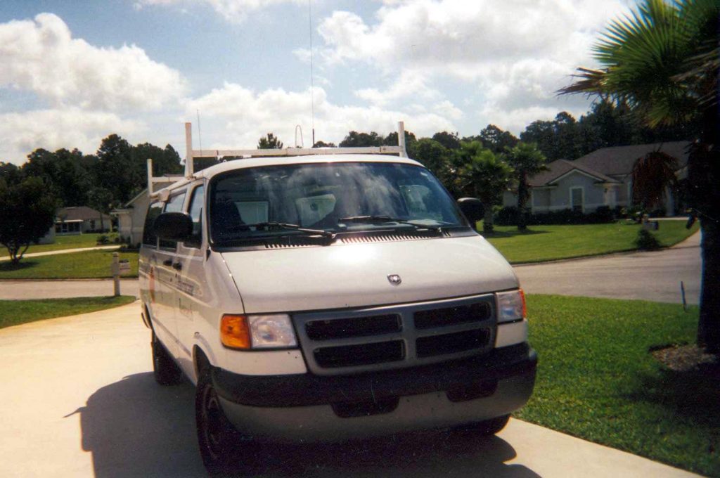 Van parked in driveway of Forrest Masters' parents' house